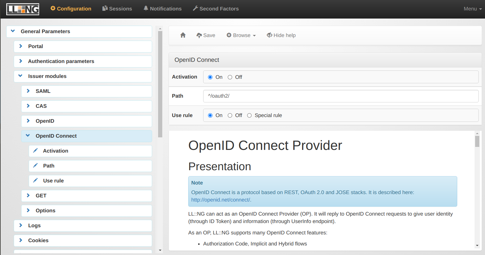 Allowing OpenId Connect in LemonLdap